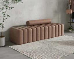 Nordic Living Room Sofa Footstool Light Luxury Upholstered Bench Bedroom Bed End Stool Creative Rectangular Shoe Changing Stool
