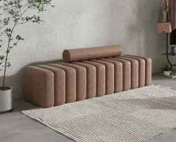 Nordic Living Room Sofa Footstool Light Luxury Upholstered Bench Bedroom Bed End Stool Creative Rectangular Shoe Changing Stool