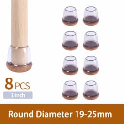 8PCS Upgraded Chair Leg Covers Silicone Anti-Slip Felt Furniture Feet Protectors from Scratches for Hardwood Floor Reduce Noise