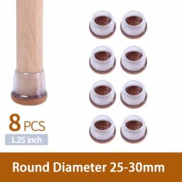 8PCS Upgraded Chair Leg Covers Silicone Anti-Slip Felt Furniture Feet Protectors from Scratches for Hardwood Floor Reduce Noise