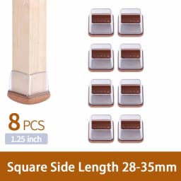 8PCS Upgraded Chair Leg Covers Silicone Anti-Slip Felt Furniture Feet Protectors from Scratches for Hardwood Floor Reduce Noise