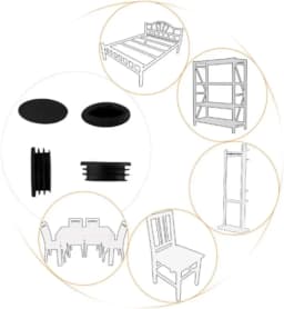 50/100pcs Oval Chair End Caps Tubing Plug Cap Furniture Oval Pads Silicone Chair Leg Cap for Desk Protector Leveling Feet System