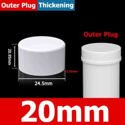 1-10pcs 20/25/32/40/50/60/75/89/110/140/160/165/200/250/315/400mm PVC Pipe Plug Cap Tube Cover White Drainage Pipe Protect Cover