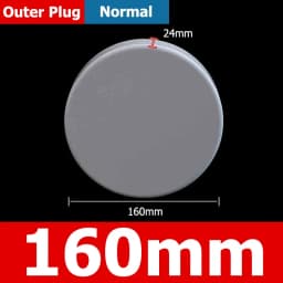 1-10pcs 20/25/32/40/50/60/75/89/110/140/160/165/200/250/315/400mm PVC Pipe Plug Cap Tube Cover White Drainage Pipe Protect Cover