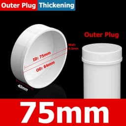 1-10pcs 20/25/32/40/50/60/75/89/110/140/160/165/200/250/315/400mm PVC Pipe Plug Cap Tube Cover White Drainage Pipe Protect Cover