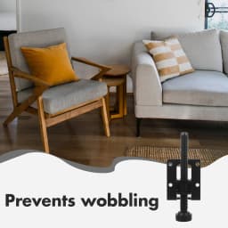 4pcs Adjustable Leg Levelers Screws Heavy Duty Furniture Feet Anti-Slip Floor Stabilizers for Cabinets Tables 10cm Black Plastic