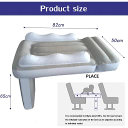 Infant Inflatable Mattress Kids Car Rear Car Mat Foldable Airplane Mattress Outdoor Travel Thickened Flocking Air Mattress