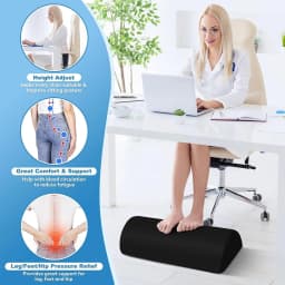 1pcs Memory Foam Office Foot Stool & Under Desk Footrest Leg Elevation Pillow for Gaming & Home Office