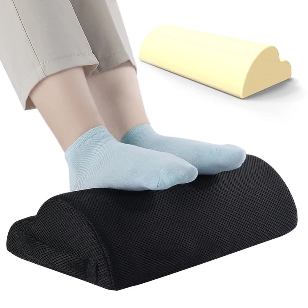 1pcs Memory Foam Office Foot Stool & Under Desk Footrest Leg Elevation Pillow for Gaming & Home Office