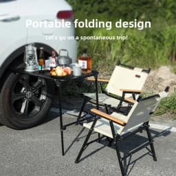 Outdoor Camping Table Portable Tire Folding with Lifting Rack Tire Dining Table