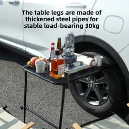 Outdoor Camping Table Portable Tire Folding with Lifting Rack Tire Dining Table