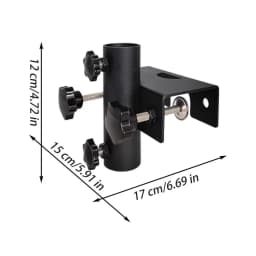 Patio Umbrella Clamp Adjustable Metal Umbrella Stand Portable Heavy Duty Parasol Base For Outdoor Patio Deck Beach Garden Yard