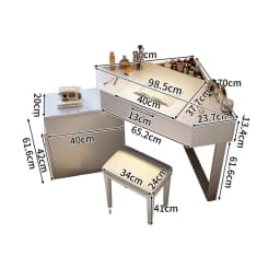 Premium Vintage Vanity Table Multifunctional Drawer Set Bedroom Corner Vanity Table Compact Aesthetic Commode Salon Furniture