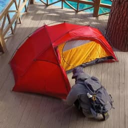 1.25kg 1 person ultra-light aluminum pole backpack tent 15D nylon 2 side silicone coating anti-tear waterproof camping tent