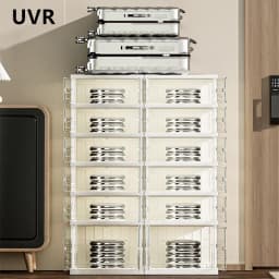 UVR Folding Shoe Cabinet Multi-Layer Snack Storage Box Plastic Shoe Storage Cabinet Doorway Large Capacity Shelf Home Furniture