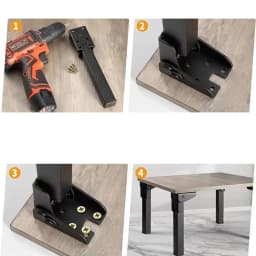 90° Folding Table Leg Replacement Metal DIY Bed Sofa Support Legs Bench Computer Desk Parts