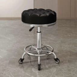 Barber Nail Salon Chair Swivel Wheels Rotating Salon Hair Stylist Barbershop Equipment Furniture Professional Rolling Silla