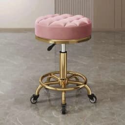 Barber Nail Salon Chair Swivel Wheels Rotating Salon Hair Stylist Barbershop Equipment Furniture Professional Rolling Silla