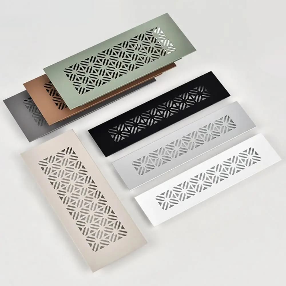 Aluminum Alloy Vents Cover Rectangle Louver Air Vent Decor 50/80mm Wide Breathable Mesh Hole Ornaments