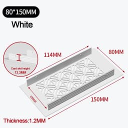 Aluminum Alloy Vents Cover Rectangle Louver Air Vent Decor 50/80mm Wide Breathable Mesh Hole Ornaments