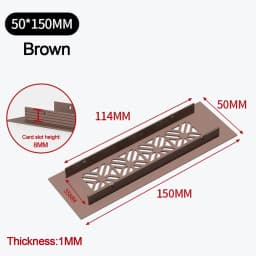 Aluminum Alloy Vents Cover Rectangle Louver Air Vent Decor 50/80mm Wide Breathable Mesh Hole Ornaments