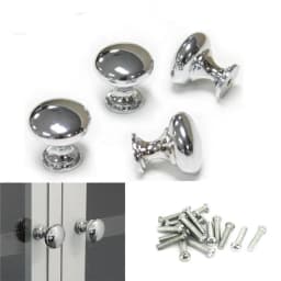 2pcs/4pcs Chrome Metal Door Knobs Drawer Wardrobe Kitchen Cupboard Handles Silver Furniture Accessories