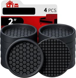 4PCS Chair Leg Floor Protector Covers 2" Rubber Furniture Pads Furniture Pads Protectors For Hardwood Floors Prevent Sliding