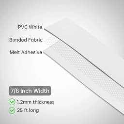 7.62m Black / White Hot Melt Adhesive PVC Edge Banding Pre-glued Veneer Edging for Plywood Table / Cabinet