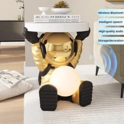 Astronaut Floor Coffee Table Home Accessories Nightstand Smart Furniture Sofa Beside Ornament Children's Room Decorative Lamps