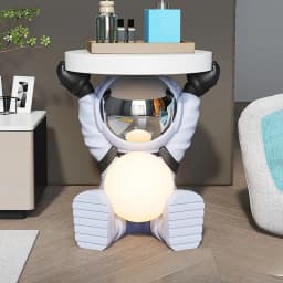 Astronaut Floor Coffee Table Home Accessories Nightstand Smart Furniture Sofa Beside Ornament Children's Room Decorative Lamps