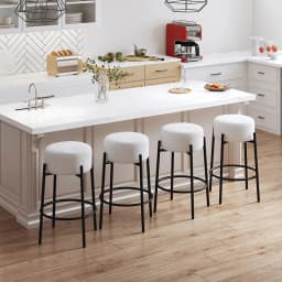 Industrial Bar Stools Minimalist Modern Counter Height Chairs Metal Pub Stool for Kitchen Island Living Room Dinner Bench
