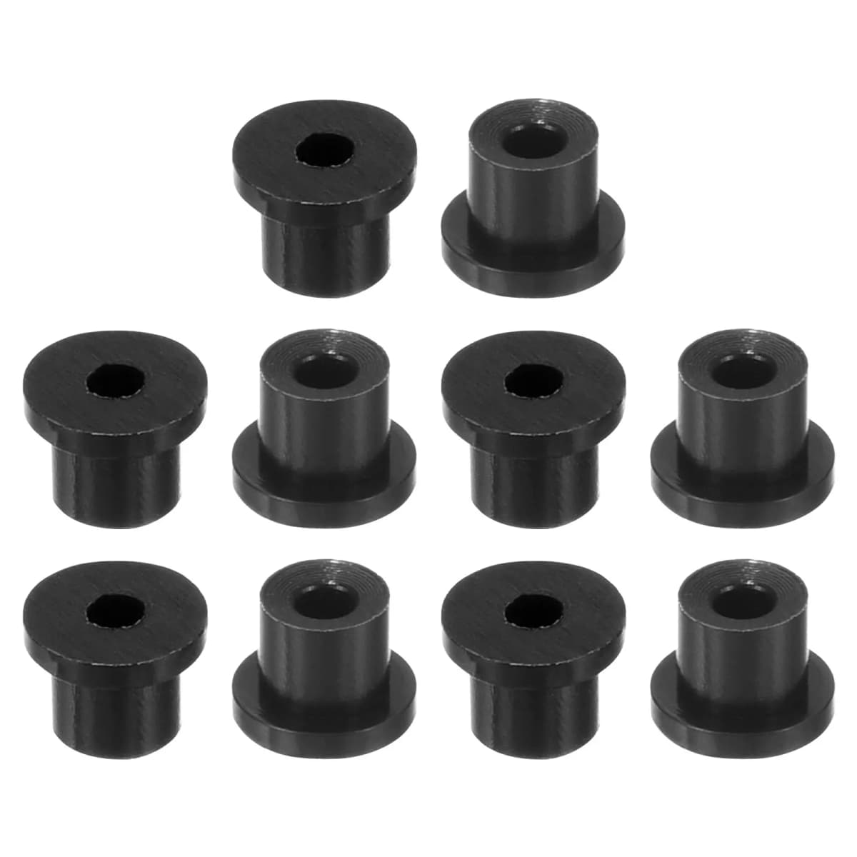 18/28/38/48pcs Rubber Grommets 3mm-10mm Drill Hole Top Hat Grommet Black Silicone Rubber Hole Plug Gasket for Wiring Automotive