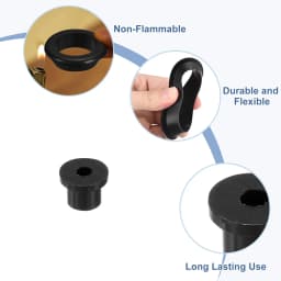 18/28/38/48pcs Rubber Grommets 3mm-10mm Drill Hole Top Hat Grommet Black Silicone Rubber Hole Plug Gasket for Wiring Automotive