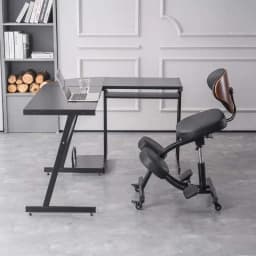 Kneeling Chair with Wood Back Support Adjustable Desk Chair for Home and Office Kneel Stool Adjustable Height & Angle Posture