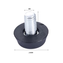 10pcs Furniture Levelers Feet Adjustable Diameter M6/M8*23mm Thread Screw Balance Stem Rack Sofa Table Pad Chair Leg Caps Holder