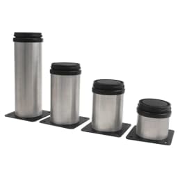 4 Pieces 0-15mm Adjustable Brushed Cabinet Legs Stainless Steel TV Stands Table Sofa Feet for Cupboard Bed Furniture Hardware