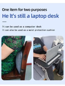 MUMUCC Multifunctional Portable Car Laptop Table,Large Particles Pillow Desk in Bed,Small Computer Desk,Gaming Mouse Pad