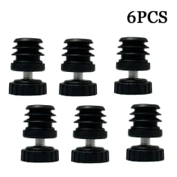 Furniture Leveling Feet with Screws –M8*25MM Adjustable Cabinet Levelers Non-Marking Plastic Base Glide Pads for Pipe End Insert
