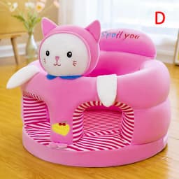 Baby Sitting Chair Cover Cute Animal Shaped Plush Sofa Case Infants Learning Support Seat Cushion