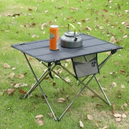 76x56x52CM Outdoor Aluminum Alloy Folding Table Casual Mesh Beach Table Portable Barbecue Picnic Table