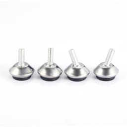 4pcs Adjustable Metal Furniture Levelers Feet Leg M6*15mm Thread Screw Black/Silver/Gold for Cabinet Table Chair Machine Base