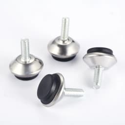 4pcs Adjustable Metal Furniture Levelers Feet Leg M6*15mm Thread Screw Black/Silver/Gold for Cabinet Table Chair Machine Base
