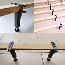 2Pcs Adjustable Height Bed Frame Support Leg, for Steel Bed Frame or Wooden Bed Center Slat Support Leg