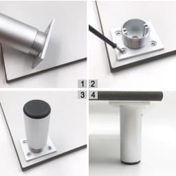 [Onuobao] 4PCS Aluminum Alloy Adjustable metal furniture Legs Sofa Feet Cabinet Feet Adjustable leg Heightening 6~35cm