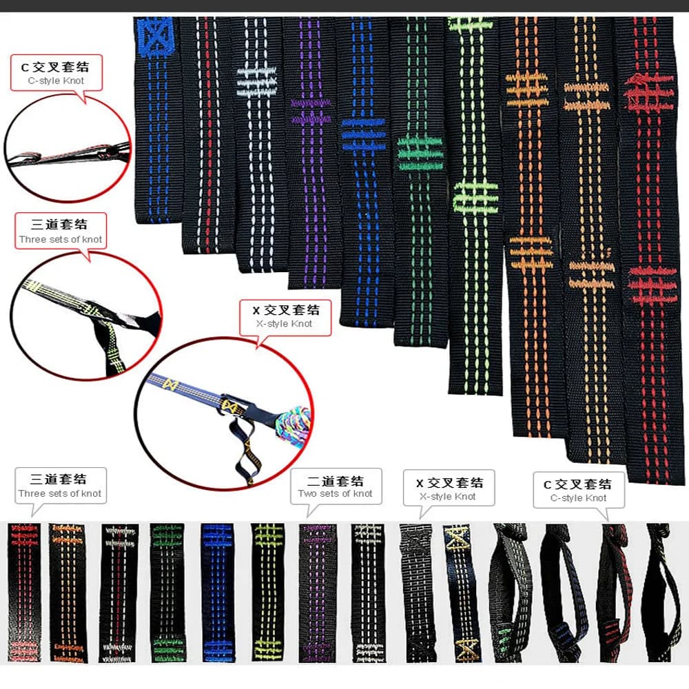 2.5M/3M Tree Swing Hanging Hammock Straps Rope Heavy Duty Load Capacity Outdoor Camping Hiking Hammock Hanging Belt