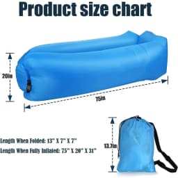 Portable Foldable Inflatable Sofa Bed for Camping, Patio Furniture, Outdoor Set, Beach Beds, Relax Picnic, Single Couch