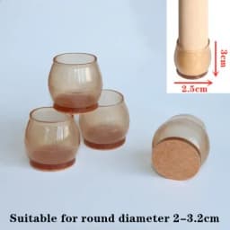 4pcs Upgraded Silicone Chair Legs Floor Protectors Non-Slip Feet Pads for Furniture Table Legs Sock Cover Felt Floor Protection