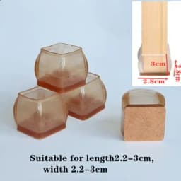 4pcs Upgraded Silicone Chair Legs Floor Protectors Non-Slip Feet Pads for Furniture Table Legs Sock Cover Felt Floor Protection