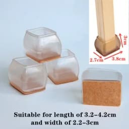4pcs Upgraded Silicone Chair Legs Floor Protectors Non-Slip Feet Pads for Furniture Table Legs Sock Cover Felt Floor Protection