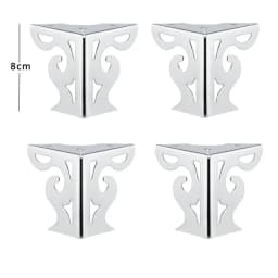 4pcs 8cm European Style Height Hollow Out Modern Furniture Sofa Legs Matte Finish Table Cabinet Bed Cupboard Furniture Feet